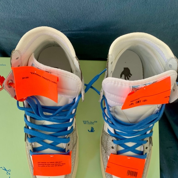Men’s Off Court 3.0 High Top Sneaker OFF-WHITE Glitter White/Silver New With Box main image 4